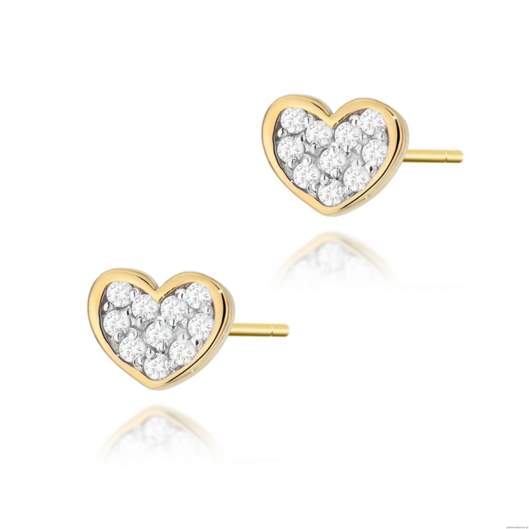 Kolczyki K0021 z diamentami żółte złoto