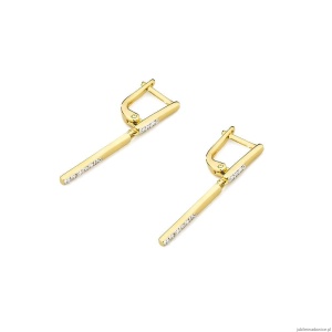 Kolczyki K0025 z diamentami żółte złoto