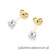 Kolczyki K0026 z diamentami żółte złoto