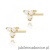 Kolczyki K0033 z diamentami żółte złoto
