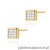 Kolczyki K0036 z diamentami żółte złoto
