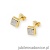 Kolczyki K0036 z diamentami żółte złoto
