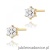 Kolczyki K0039 z diamentami żółte złoto