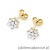 Kolczyki K0039 z diamentami żółte złoto