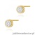 Kolczyki K0041 z diamentami żółte złoto