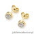 Kolczyki K0041 z diamentami żółte złoto