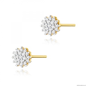 Kolczyki K0401 z diamentami żółte złoto