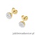 Kolczyki K0401 z diamentami żółte złoto