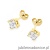 Kolczyki K0402 z diamentami żółte złoto
