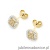 Kolczyki K0441 z diamentami żółte złoto