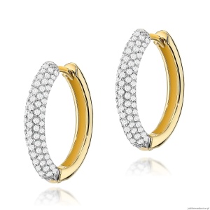 Kolczyki K0515 z diamentami żółte złoto