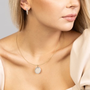 Kolczyki K0515 z diamentami żółte złoto