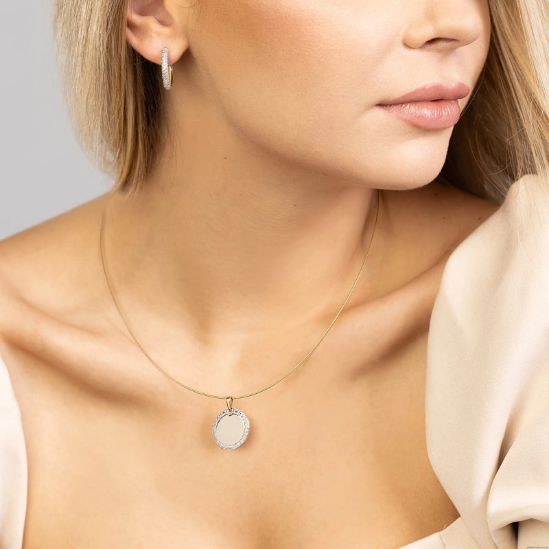 Kolczyki K0515 z diamentami żółte złoto