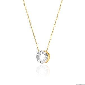 Naszyjnik C014 z diamentami żółte złoto