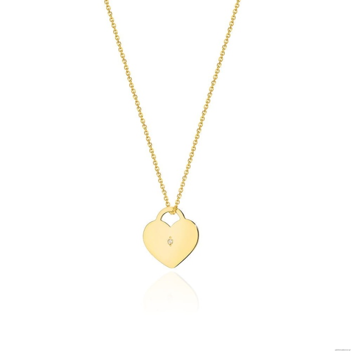 Naszyjnik C015 z diamentami żółte złoto