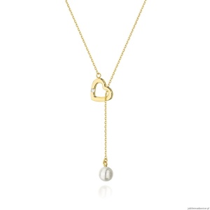 Naszyjnik C052 z diamentami żółte złoto