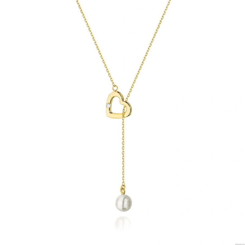 Naszyjnik C052 z diamentami żółte złoto