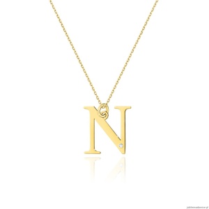 Naszyjnik C070 z diamentami żółte złoto