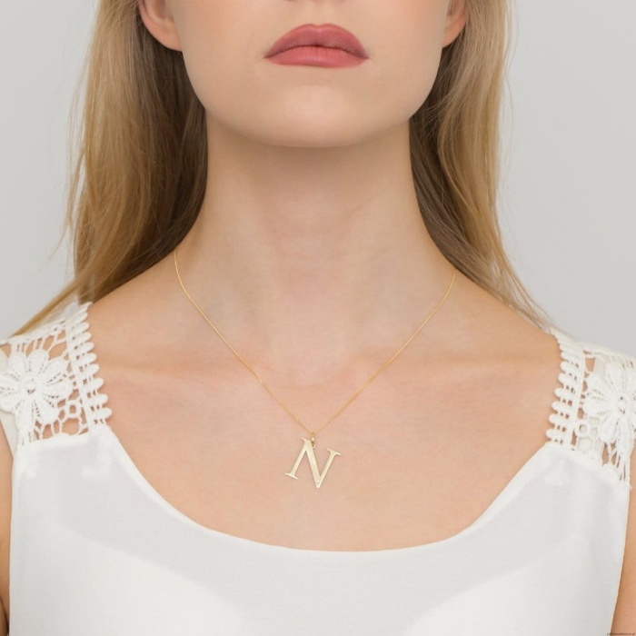 Naszyjnik C070 z diamentami żółte złoto