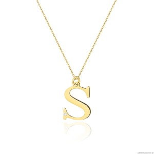 Naszyjnik C070 z diamentami żółte złoto