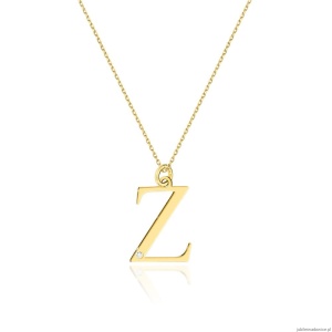 Naszyjnik C070 z diamentami żółte złoto