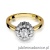 Pierścionek W284 Biały Szafir 0,60ct żółte złoto