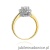 Pierścionek W284 Biały Szafir 0,60ct żółte złoto