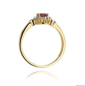 Pierścionek W312 Granat 0,50ct żółte złoto