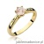 Pierścionek W074 Morganit 0,40ct żółte złoto