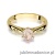 Pierścionek W074 Morganit 0,40ct żółte złoto