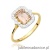 Pierścionek W576 Morganit 1,00ct żółte złoto