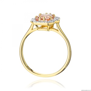 Pierścionek W576 Morganit 1,00ct żółte złoto