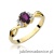 Pierścionek W019 Rodolit 0,50ct żółte złoto