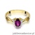 Pierścionek W019 Rodolit 0,50ct żółte złoto