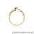 Pierścionek W028 Rodolit 0,50ct żółte złoto