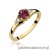 Pierścionek W0076 Rodolit 0,60ct żółte złoto