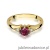 Pierścionek W0076 Rodolit 0,60ct żółte złoto