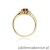 Pierścionek W0076 Rodolit 0,60ct żółte złoto
