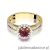 Pierścionek W087 Rodolit 0,60ct żółte złoto