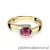 Pierścionek W119 Rodolit 0,50ct żółte złoto