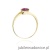 Pierścionek W119 Rodolit 0,50ct żółte złoto