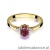 Pierścionek W301 Rodolit 0,50ct żółte złoto