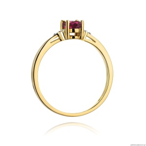 Pierścionek W301 Rodolit 0,50ct żółte złoto