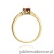Pierścionek W301 Rodolit 0,50ct żółte złoto