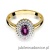 Pierścionek W303 Rodolit 0,50ct żółte złoto