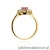 Pierścionek W354 Rodolit 0,50ct żółte złoto