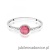 Pierścionek W597 Różowy Turmalin 0,60ct białe złoto