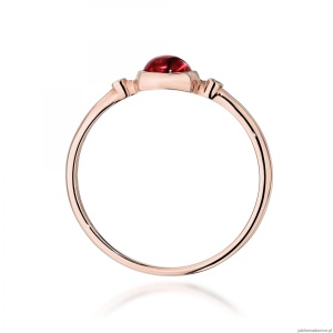 Pierścionek W597 Różowy Turmalin 0,60ct różowe złoto