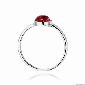 Pierścionek W598 Różowy Turmalin 1,00ct białe złoto