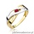 Pierścionek W156 Rubin 0,15ct żółte złoto